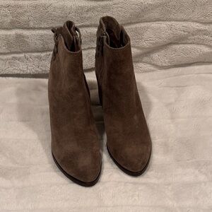 Frye Brown Suede Ankle Booties
